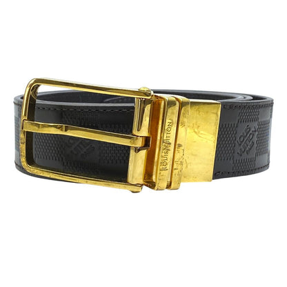 Louis Vuitton Infini Boston Belt Reversible Leather Brown Gold Daily