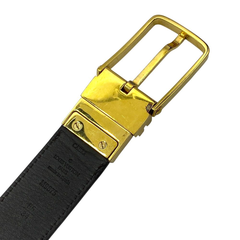 Louis Vuitton Infini Boston Belt Reversible Leather Brown Gold Daily — view 3
