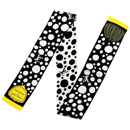 Louis Vuitton Yayoi Kusama Silk Scarf Bandeau Infinity Dot Monogram Black White