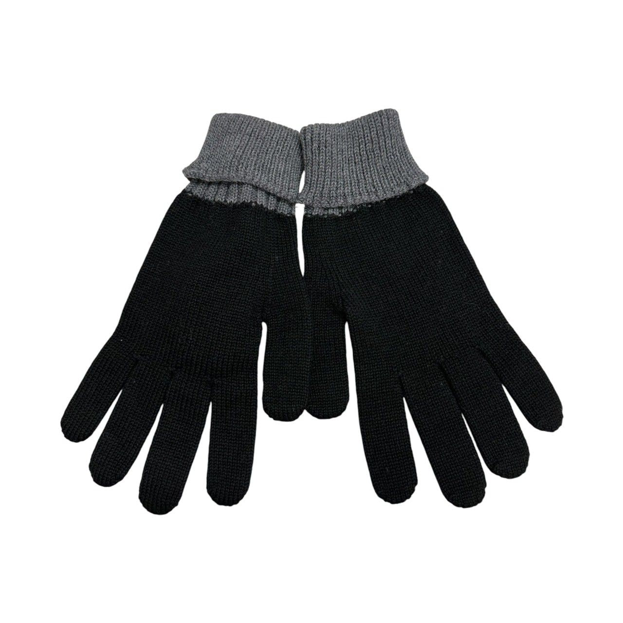Fendi Bag Bugs Black Gray Knit Gloves — view 2