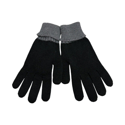 Fendi Bag Bugs Black Gray Knit Gloves — view 2