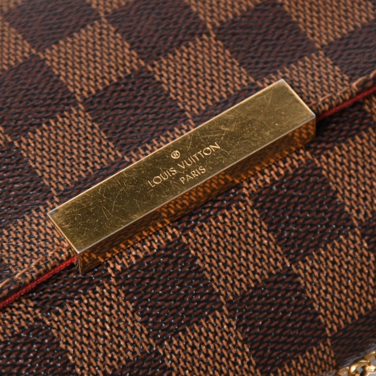 Louis Vuitton Shoulder Bag Damier Favorite MM Canvas Brown — view 7
