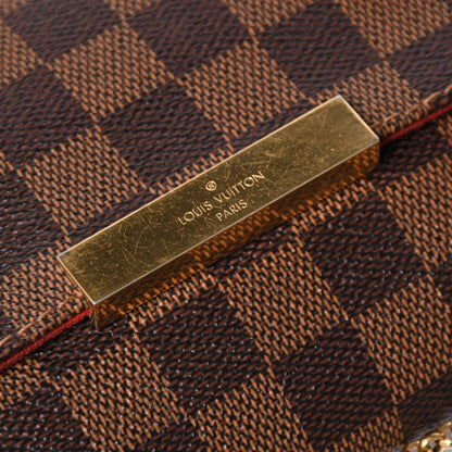 Louis Vuitton Shoulder Bag Damier Favorite MM Canvas Brown — view 7