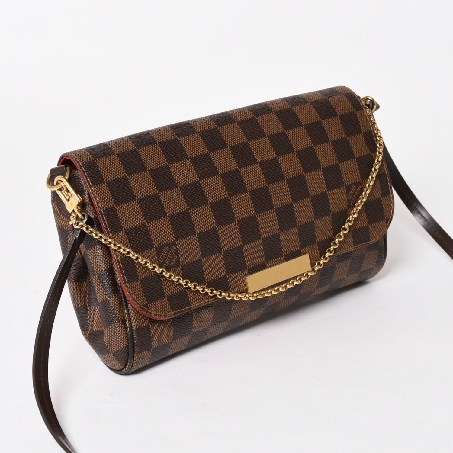 Louis Vuitton Shoulder Bag Damier Favorite MM Canvas Brown — view 3