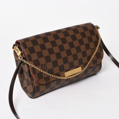 Louis Vuitton Shoulder Bag Damier Favorite MM Canvas Brown — view 3