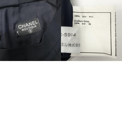 Chanel Boutique CC Logo Wool Pleated Skirt — view 9