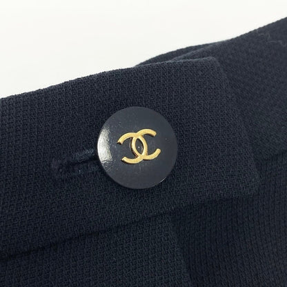 Chanel Boutique CC Logo Wool Pleated Skirt — view 7