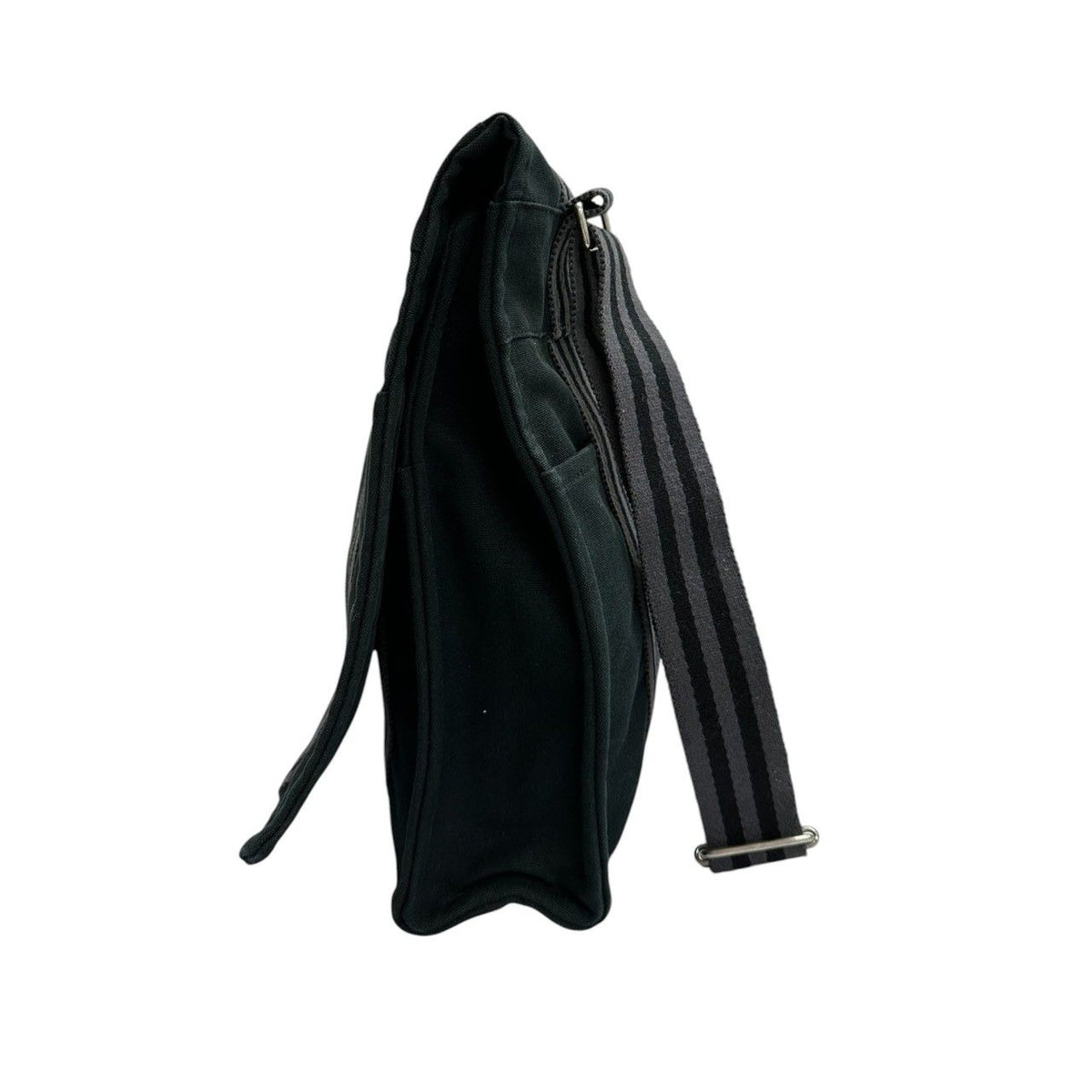 Hermes Fourre Tout Black Silver Canvas Shoulder Bag — view 5