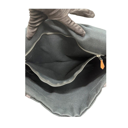 Hermes Fourre Tout Black Silver Canvas Shoulder Bag — view 7
