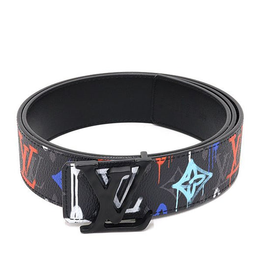 Louis Vuitton LV Buckle Monogram Eclipse Riba Sible Belt