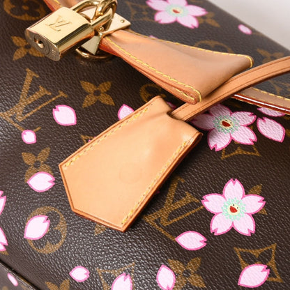 Louis Vuitton Sac Retro PM Handbag Monogram Cherry Blossom Brown Pink — view 8
