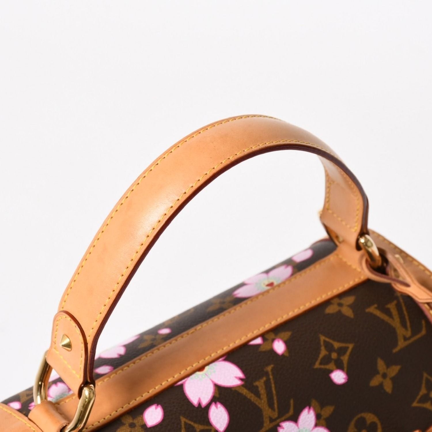 Louis Vuitton Sac Retro PM Handbag Monogram Cherry Blossom Brown Pink — view 5
