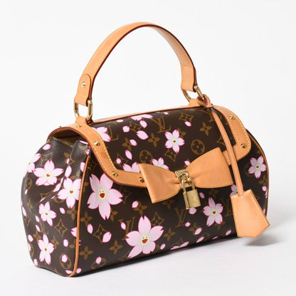 Louis Vuitton Sac Retro PM Handbag Monogram Cherry Blossom Brown Pink — view 3