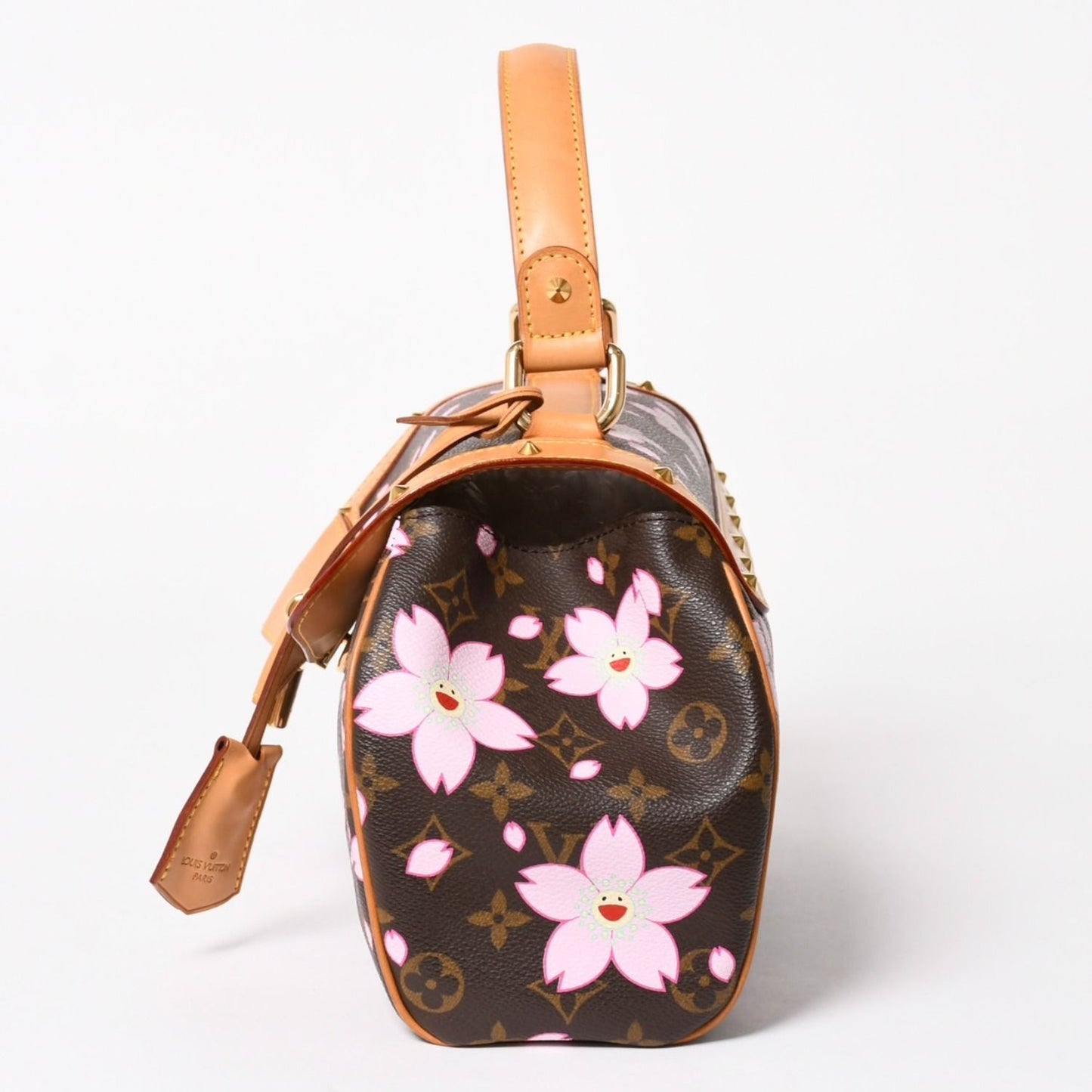 Louis Vuitton Sac Retro PM Handbag Monogram Cherry Blossom Brown Pink — view 4