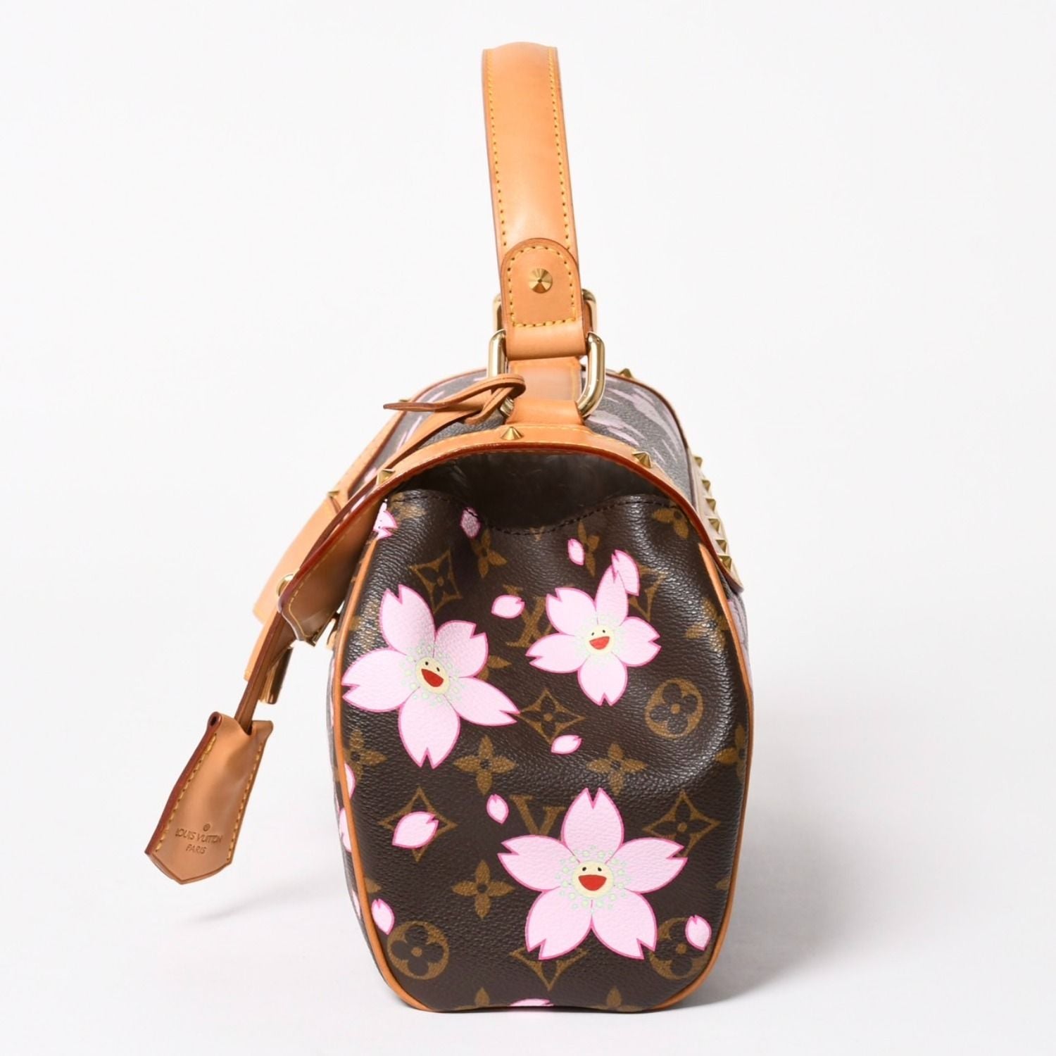 Louis Vuitton Sac Retro PM Handbag Monogram Cherry Blossom Brown Pink — view 4