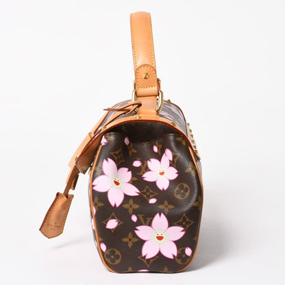 Louis Vuitton Sac Retro PM Handbag Monogram Cherry Blossom Brown Pink — view 4