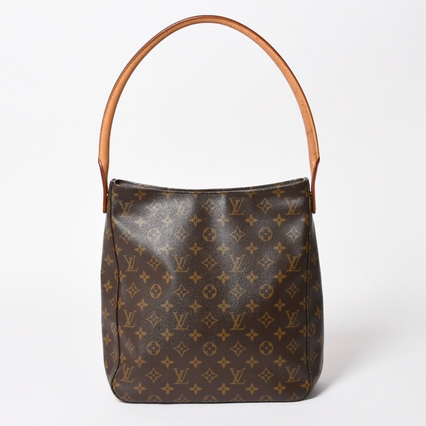 Louis Vuitton Looping GM Bag Monogram Leather Brown Gold — view 2
