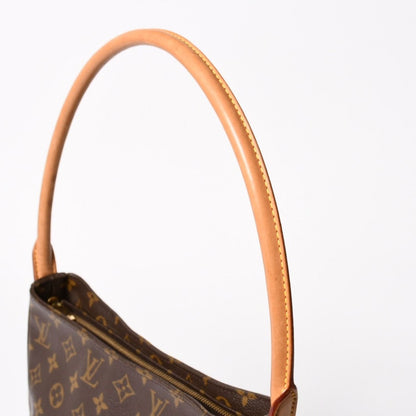Louis Vuitton Looping GM Bag Monogram Leather Brown Gold — view 7