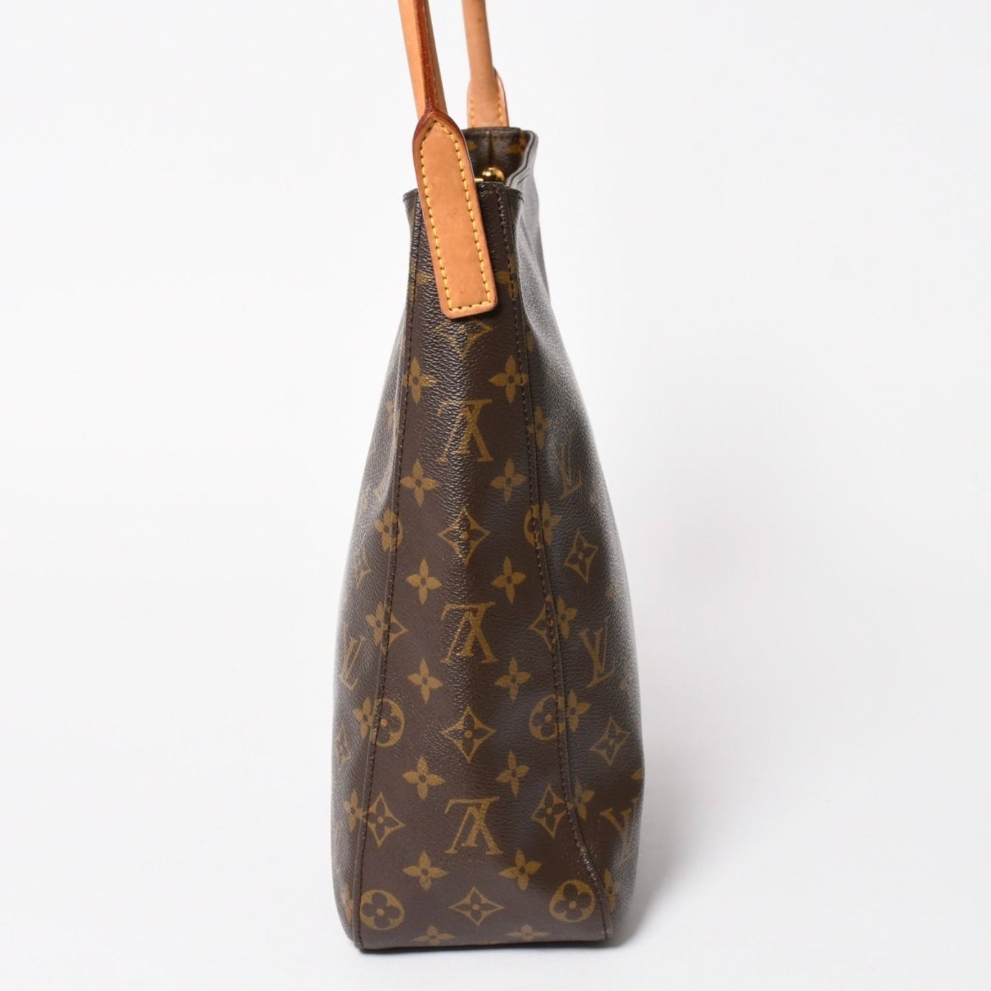 Louis Vuitton Looping GM Bag Monogram Leather Brown Gold — view 4
