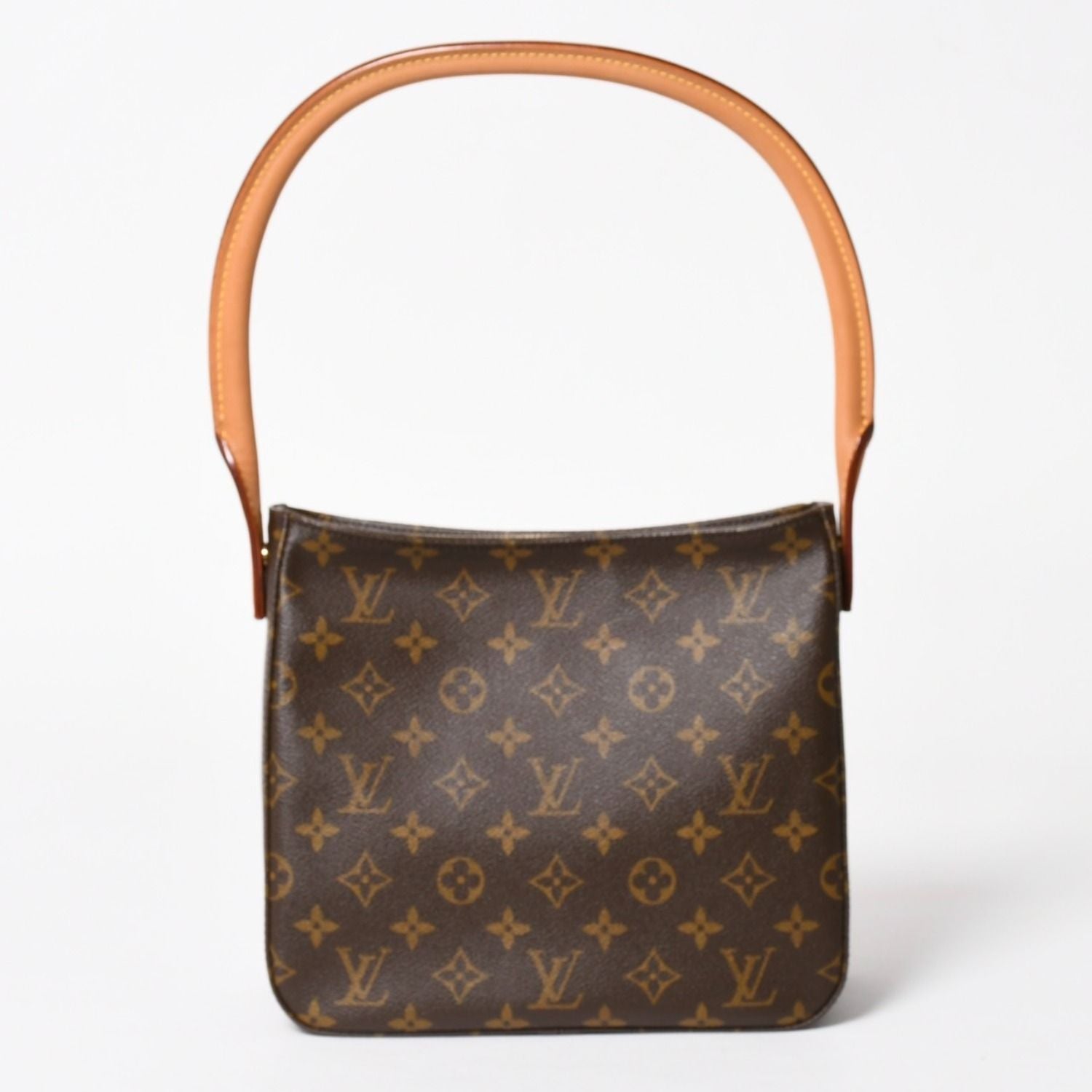 Louis Vuitton Looping MM Bag Monogram Leather Brown Gold — view 2