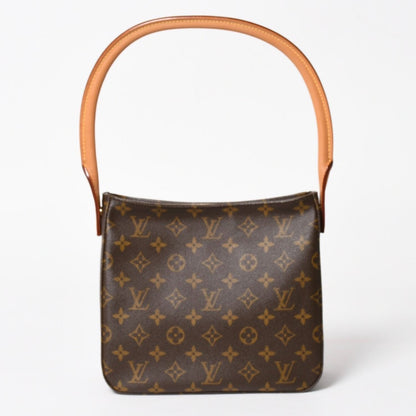 Louis Vuitton Looping MM Bag Monogram Leather Brown Gold — view 2