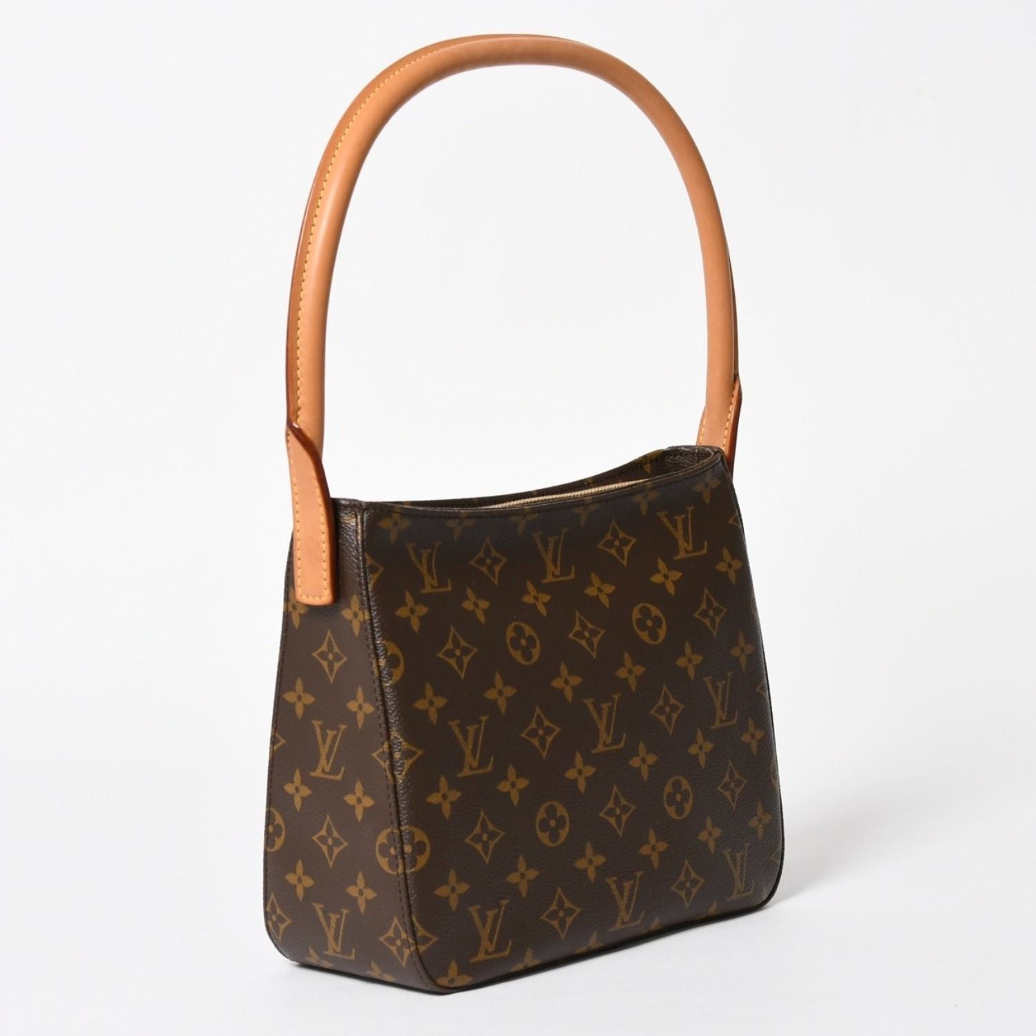 Louis Vuitton Looping MM Bag Monogram Leather Brown Gold — view 3