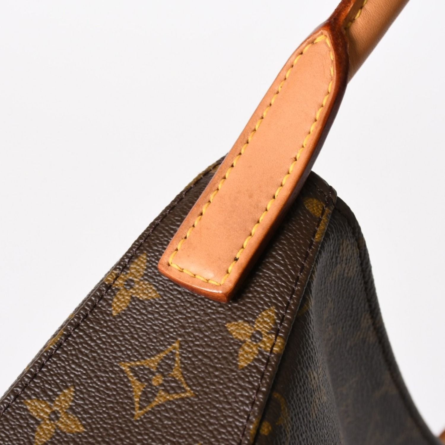 Louis Vuitton Looping MM Bag Monogram Leather Brown Gold — view 7