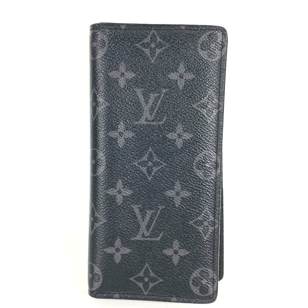 Louis Vuitton Wallet Portefeuille Brazza Monogram Eclipse Canvas Black
