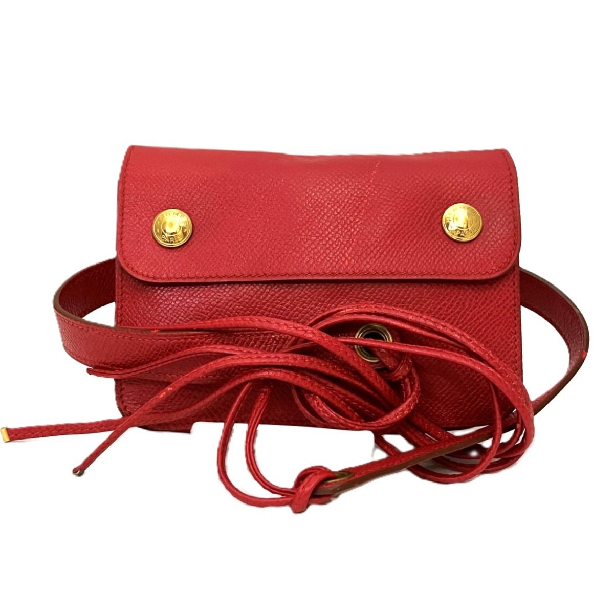 Hermes Pochette Green Waist Bag Courchevel