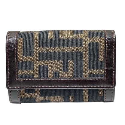 Fendi Key Case Canvas Leather Key Holder