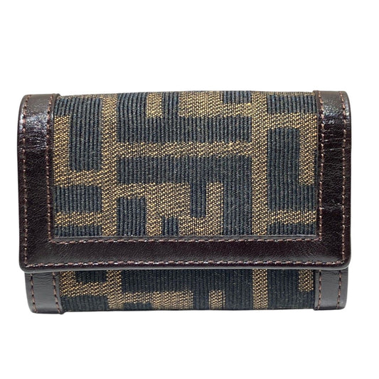Fendi Key Case Canvas Leather Key Holder
