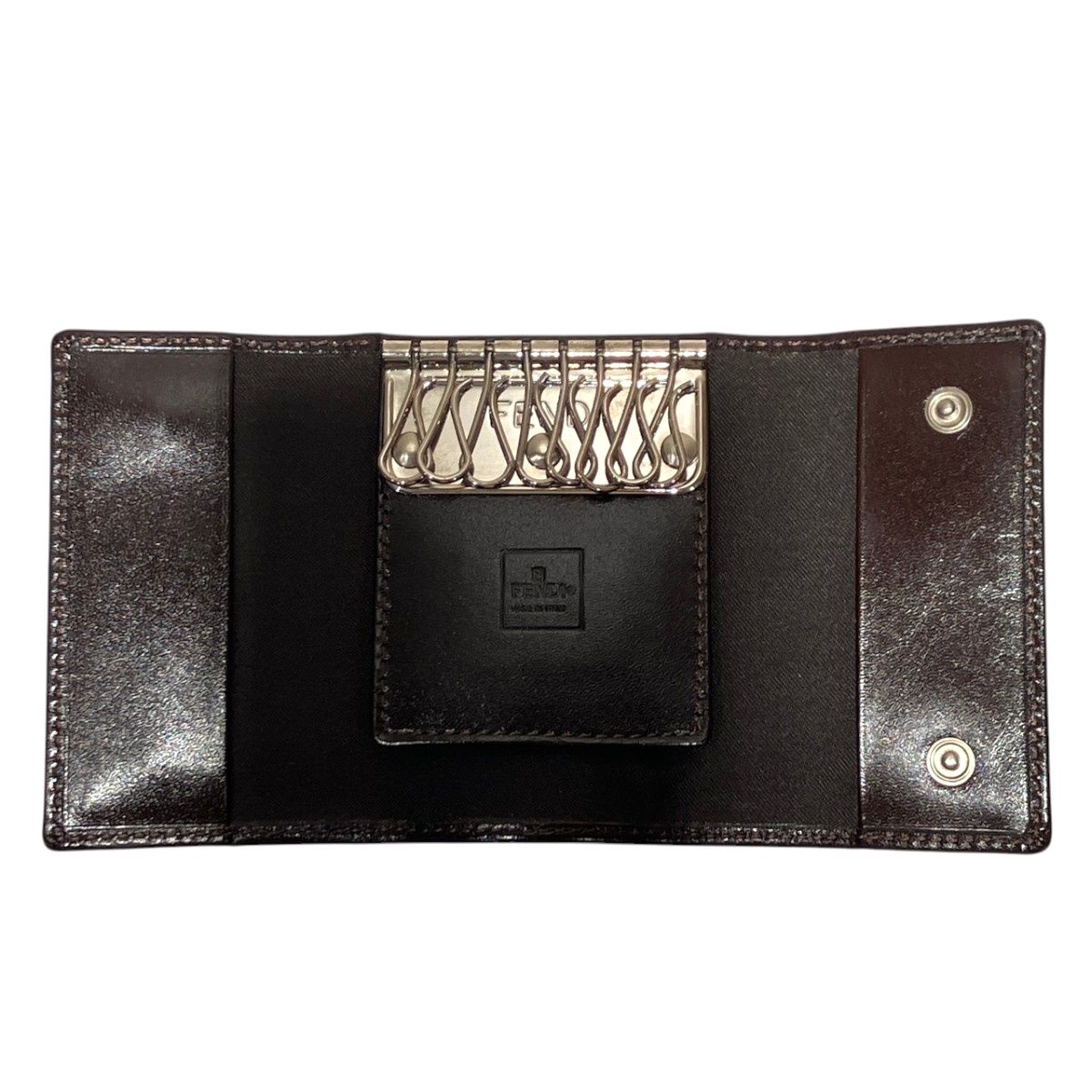 Fendi Key Case Canvas Leather Key Holder — view 3