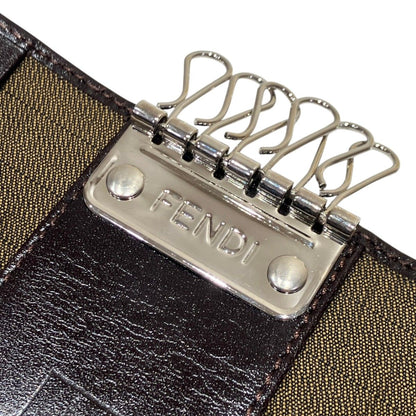 Fendi Key Case Zucca Canvas Leather Key Holder — view 8