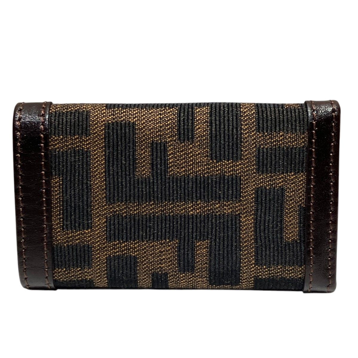 Fendi Key Case Zucca Canvas Leather Key Holder — view 2
