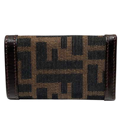 Fendi Key Case Zucca Canvas Leather Key Holder — view 2