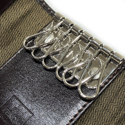 Fendi Key Case Zucca Canvas Leather Key Holder — view 7