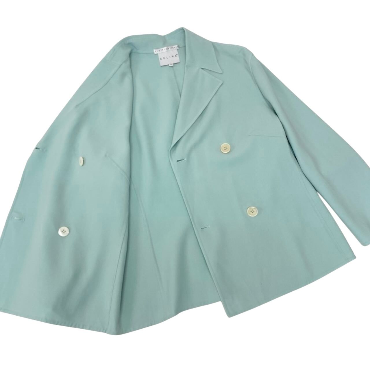 Celine Blue Wool Polyurethane Skirt — view 3