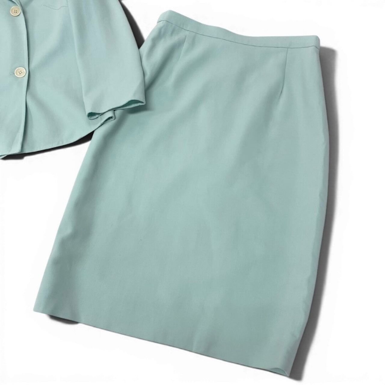 Celine Blue Wool Polyurethane Skirt — view 6