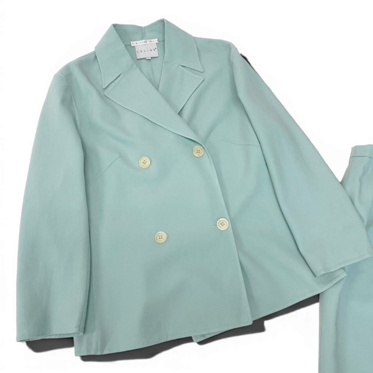 Celine Blue Wool Polyurethane Skirt — view 2