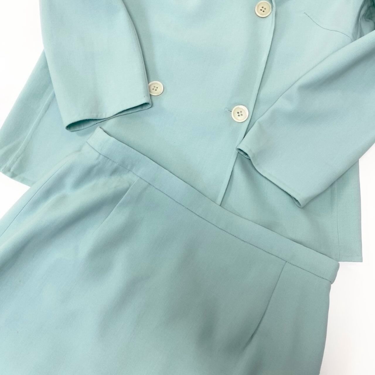 Celine Blue Wool Polyurethane Skirt — view 5