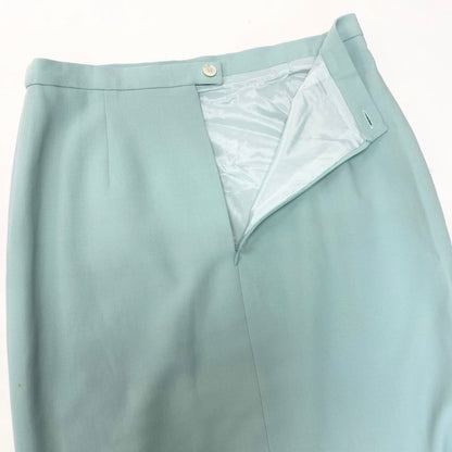 Celine Blue Wool Polyurethane Skirt — view 7