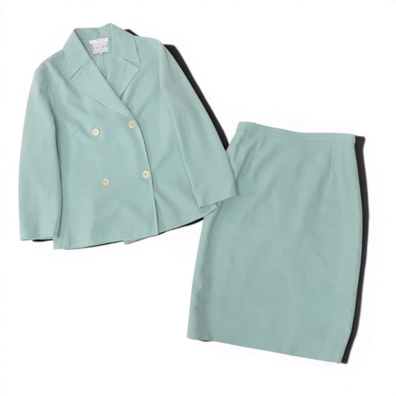 Celine Blue Wool Polyurethane Skirt