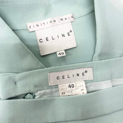 Celine Blue Wool Polyurethane Skirt — view 8