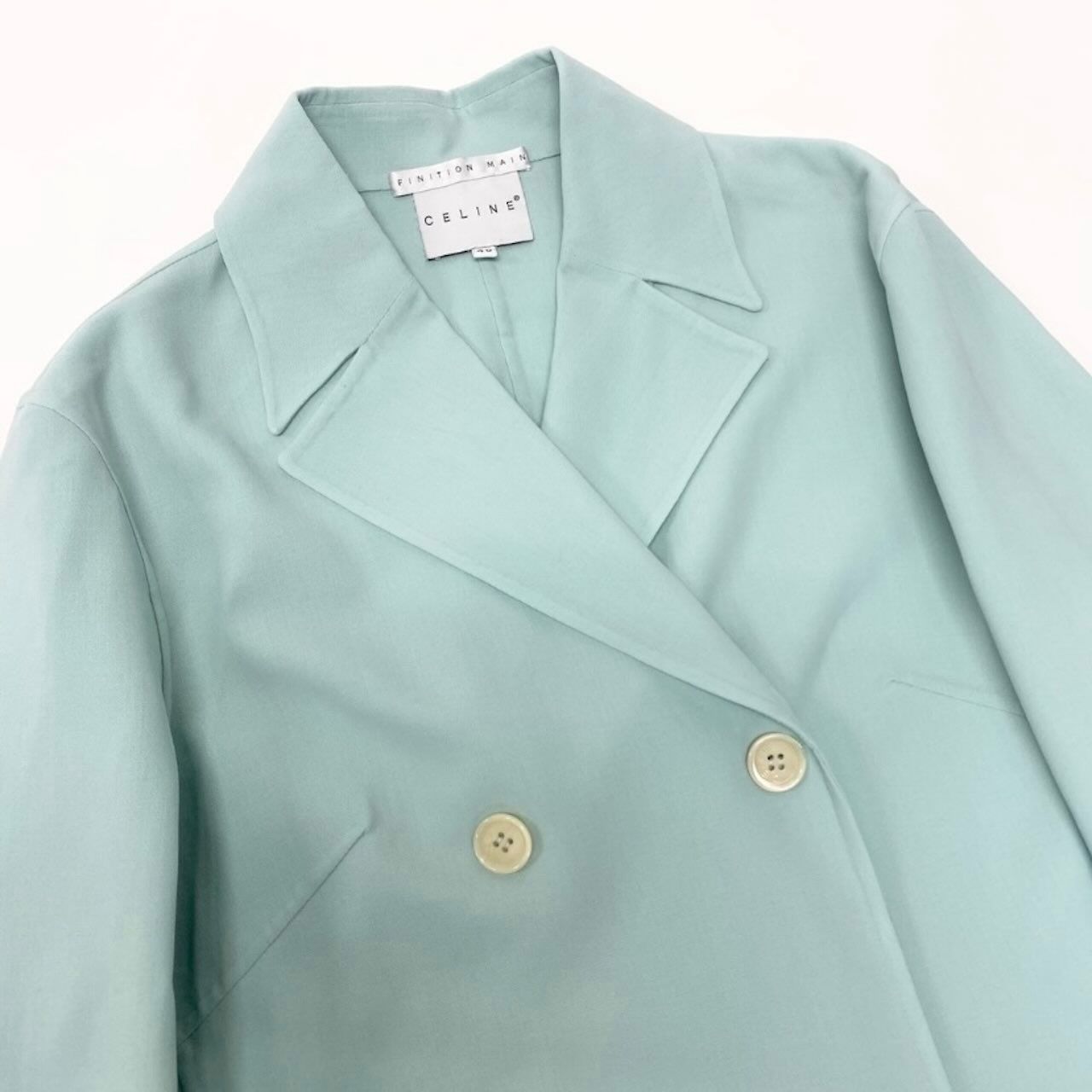 Celine Blue Wool Polyurethane Skirt — view 4