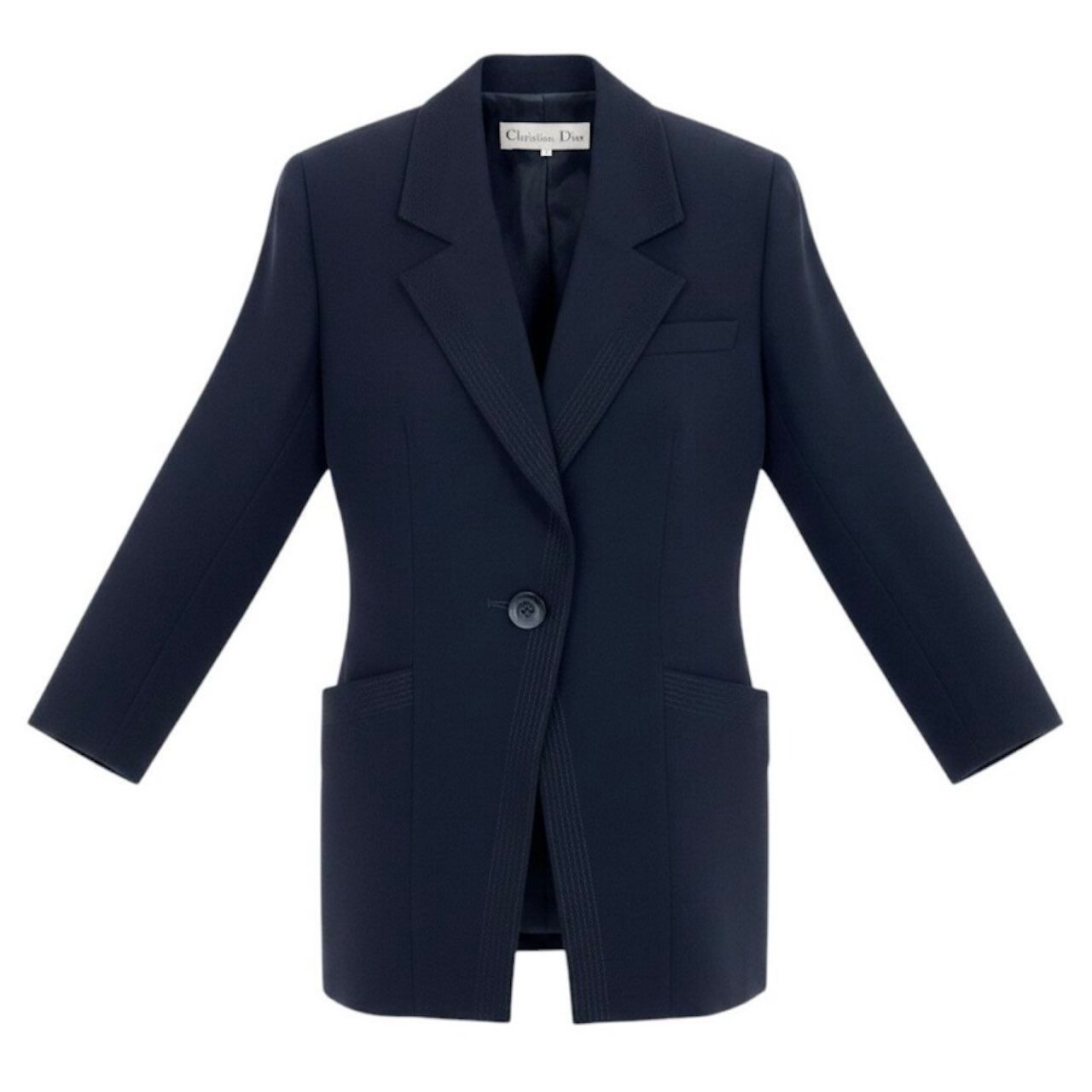 Dior Dark Navy Wool Blazer Jacket