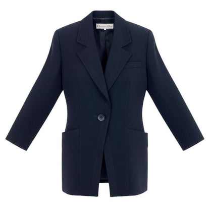Dior Dark Navy Wool Blazer Jacket