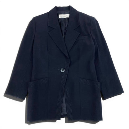 Dior Dark Navy Wool Blazer Jacket — view 2