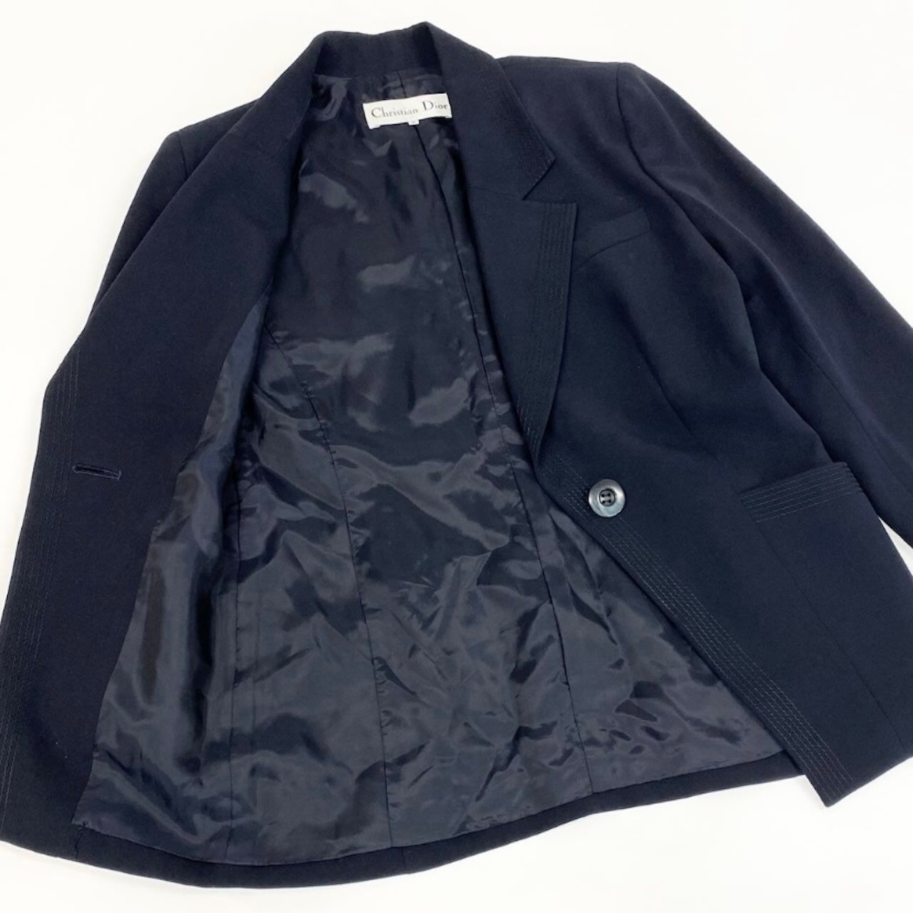 Dior Dark Navy Wool Blazer Jacket — view 4