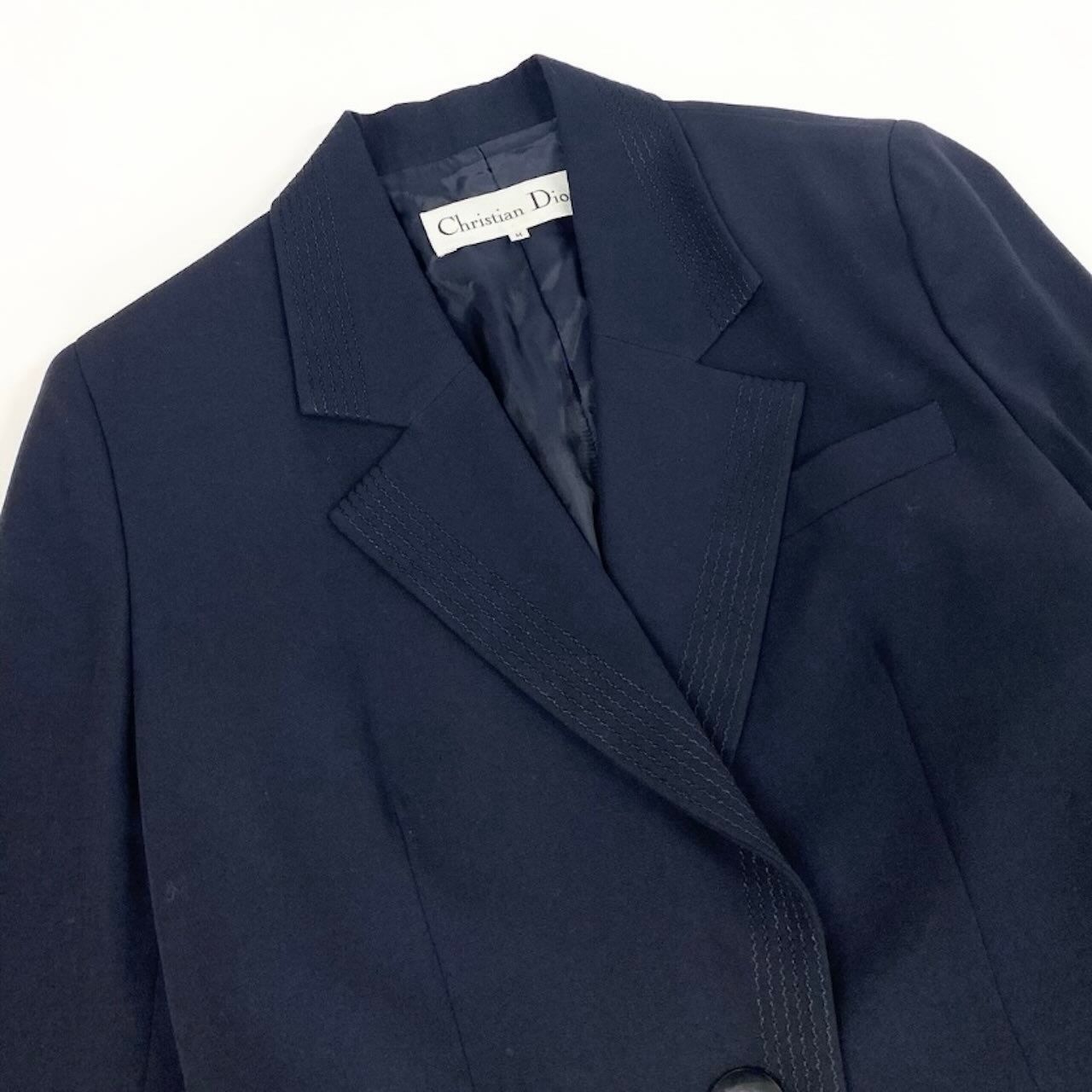 Dior Dark Navy Wool Blazer Jacket — view 5