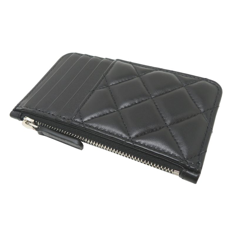 Chanel Card Case Card Holders Black — view 4